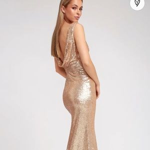 LULU matte rose gold dress.New.Tags on.